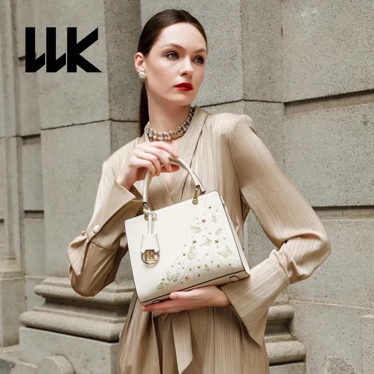 【惊喜礼物】欧美高端刺绣休闲贵气手提包经典百搭单肩斜挎包-通勤