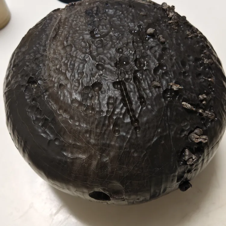 火星水手大峡谷碳钻天玄石重量25.8公斤直径30厘米火星球形黑色