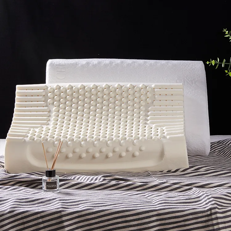 泰国成人乳胶枕头减压乳胶阻螨护颈枕透气高弹原芯颈椎专用天然