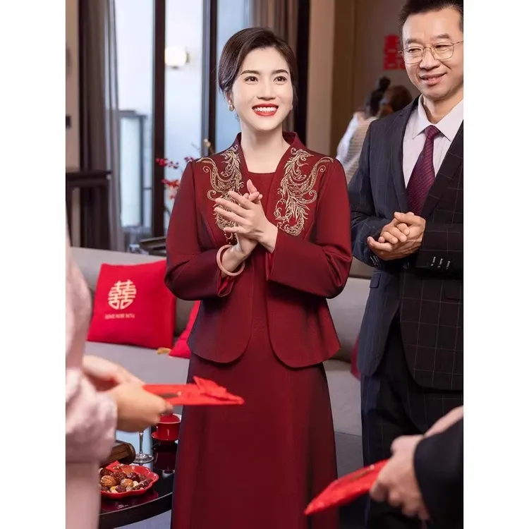 【扶摇】妈妈装婚宴礼服春季2025新结婚高贵气质喜婆婆婚礼两件套