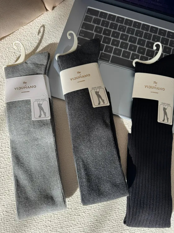 【现货直接拍】长筒袜过膝袜带防滑胶点