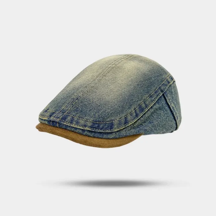 复古日系水洗做旧牛仔前进帽女韩版街头百搭显脸小反戴贝雷嘻哈潮