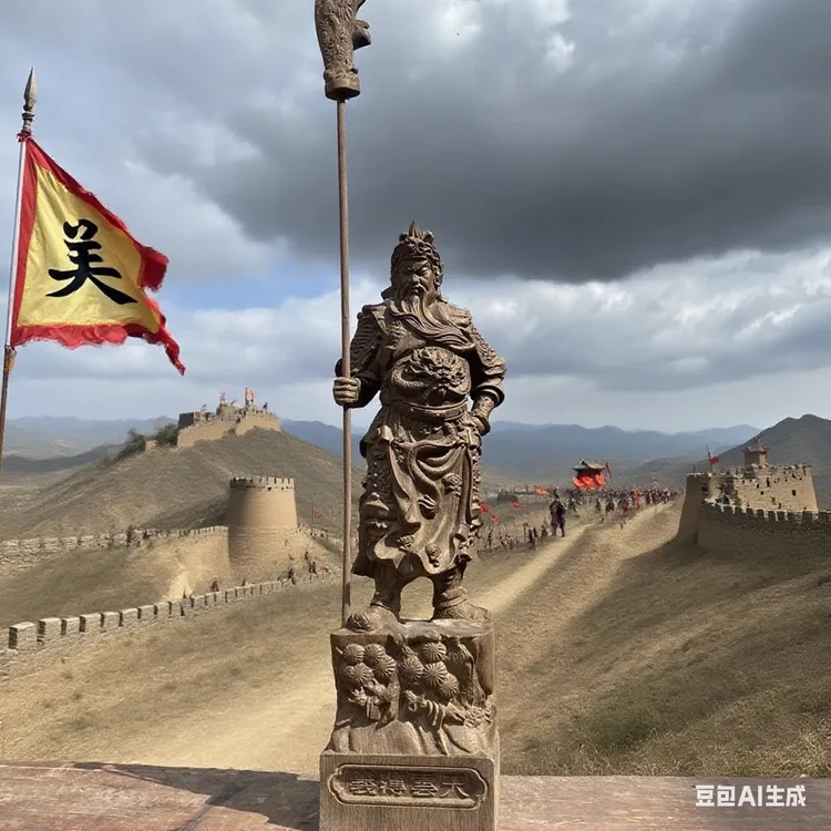 百年木雕老料二爷关公雕像立刀关羽客厅落地家居玄关38厘米高茶室