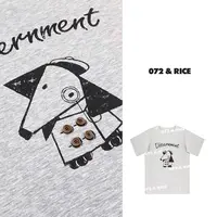 072 & RICE【玩具狗】莱赛尔+棉 夏季休闲圆领短袖T恤 Z-32NB407