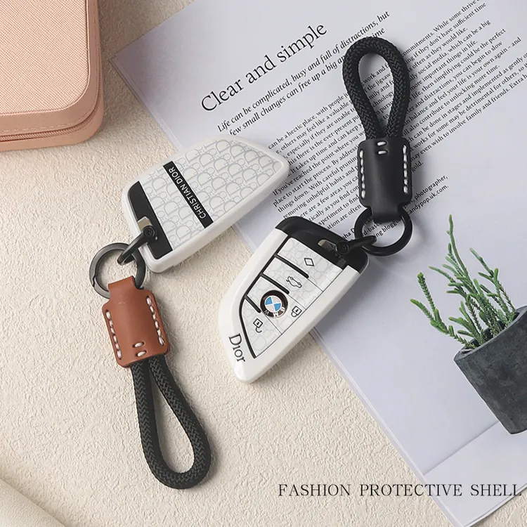 适用宝马刀锋钥匙套x1x2x3x4x5x6车5系3系7系高档530级包i3壳扣感