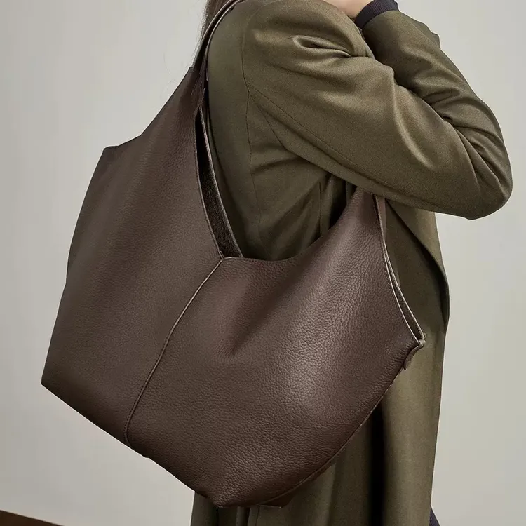 真皮韩版女包大容量美拉德气质通勤松弛感随性百搭单肩腋下托特包