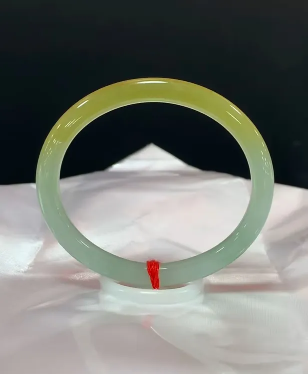 天然缅甸翡翠A货半山半水丁当镯