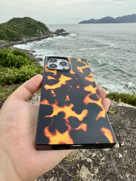 火焰纹 适用苹果16pro/15promax美式复古防摔壳ins韩风高级感个性