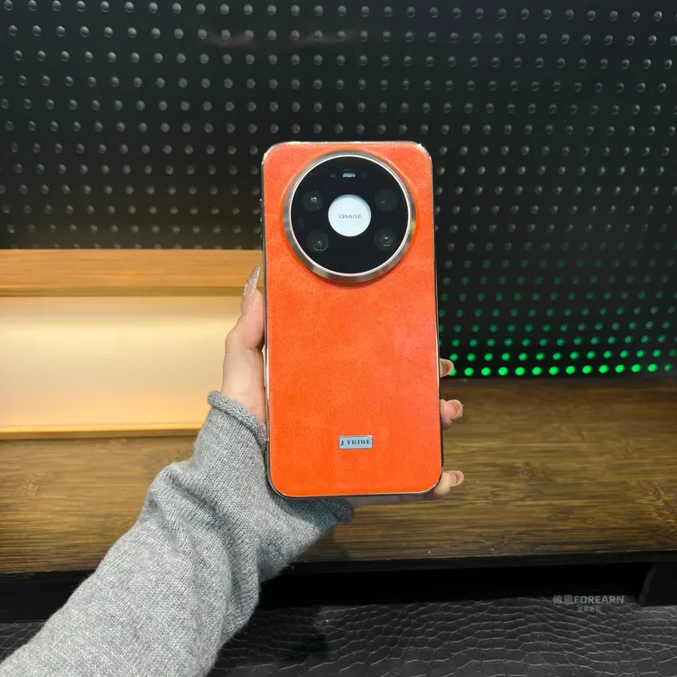 适用于华为mate80promax手机壳真皮油蜡纹mate80rs非凡大师防摔款