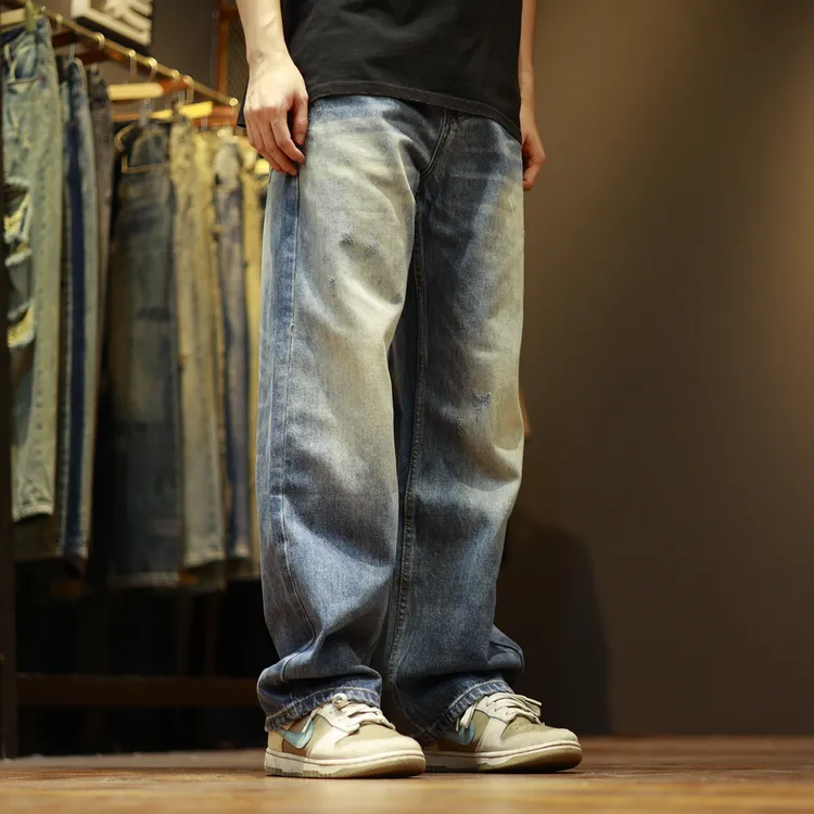 3063水洗复古休闲简约百搭潮流直筒牛仔裤