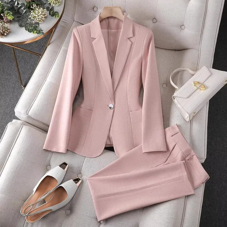 0323职业西装女神范名媛时尚气质女神范正装套装