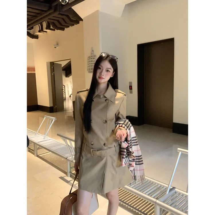 【雨季巴黎】秋季法式气质时尚洋气收腰BD风衣外套253Y3504
