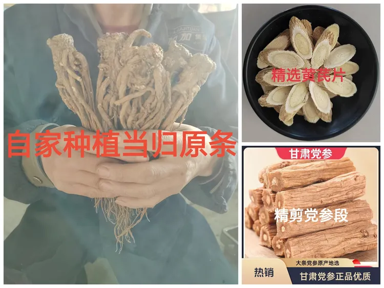黄芪当归党参养生滋补三宝组合套装甘肃岷县原产地自家种植无硫
