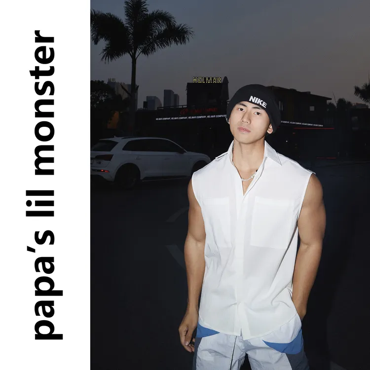 PAPASLILMONSTER美式设计小众无袖坎肩衬衫宽松休闲百搭时尚上衣