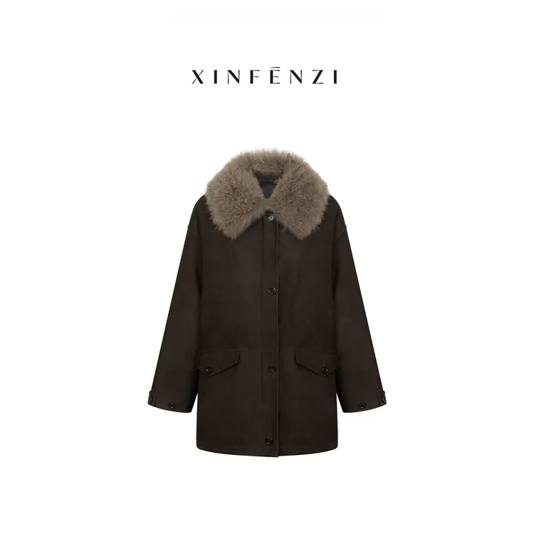 【知暖】XINFENZI 英国进口头层牛正绒牛皮鹅绒服 51540