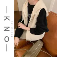 【KNO】秋冬新款连帽圈圈针织马甲气质百搭时尚女士