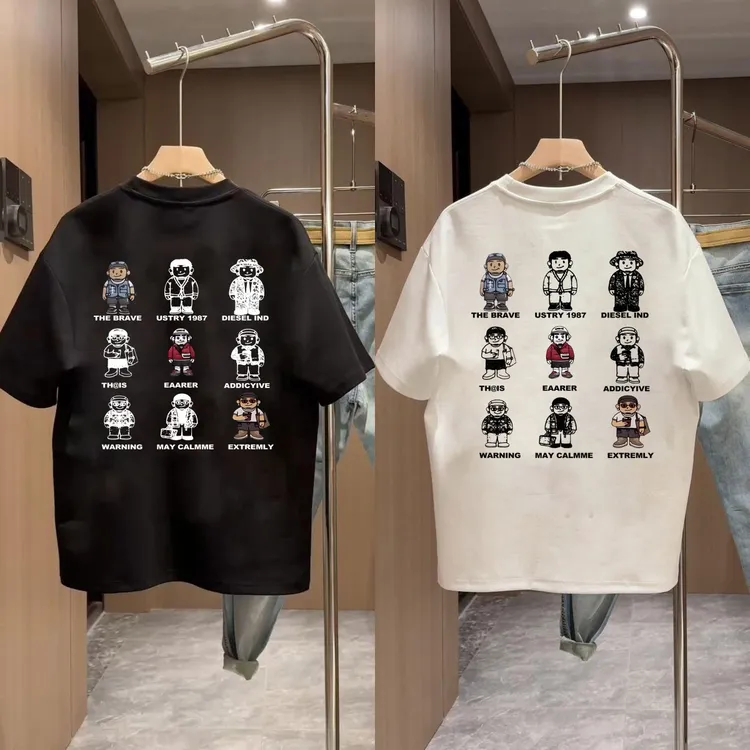 【100%纯棉】男童t恤卡通短袖2025新款儿童中大童韩版洋气上衣潮酷