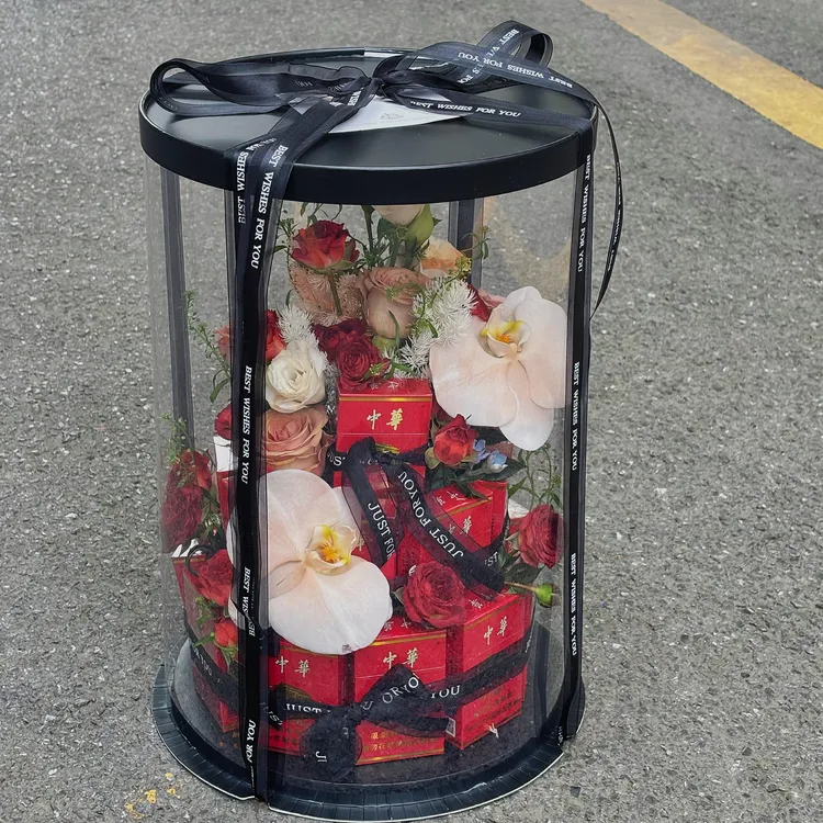 父亲节情人节香烟花束透明包装礼盒材料包diy制作生日节日礼物