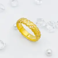 足金999 莫桑穗穗平安戒指 1.85 18圈口