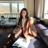 代大喜【暖棕织梦】高级感时尚优雅针织开衫女2025秋季新款宽松毛衣