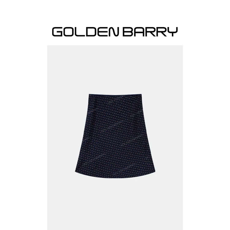 GOLDENBARRY「佩斯利秘境」时尚设计短款包臀印花半身裙316013