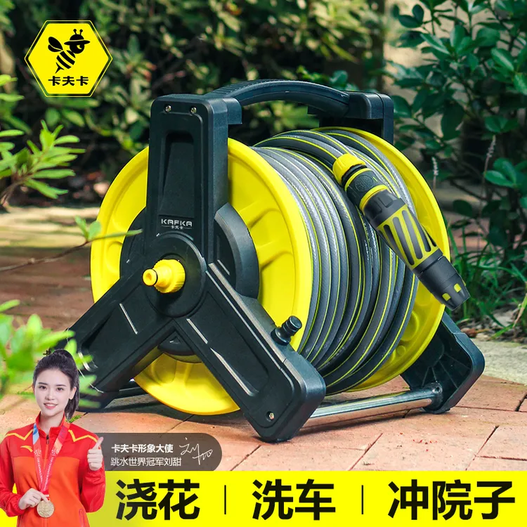 高压家用浇花喷头灌溉车水管车软管盘管水管收纳架收管器水车架