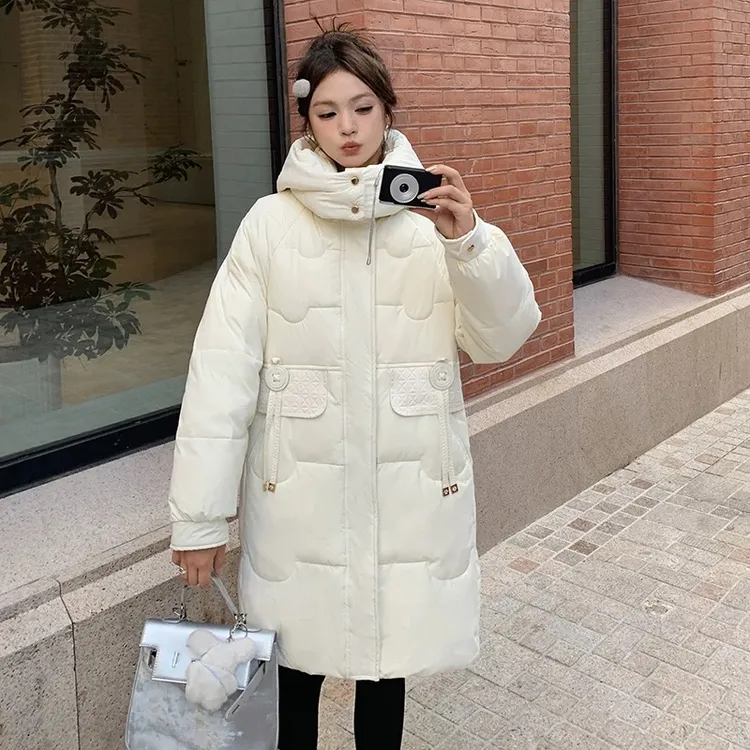 女士中长款时尚休闲棉服915- A654****