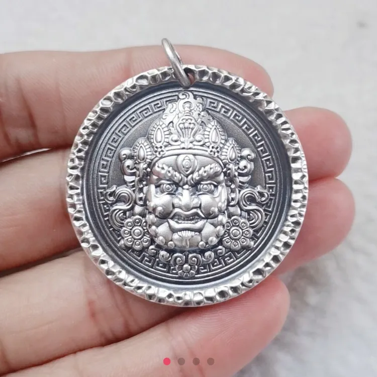 吊坠足银 足银999.9黄财神吊牌