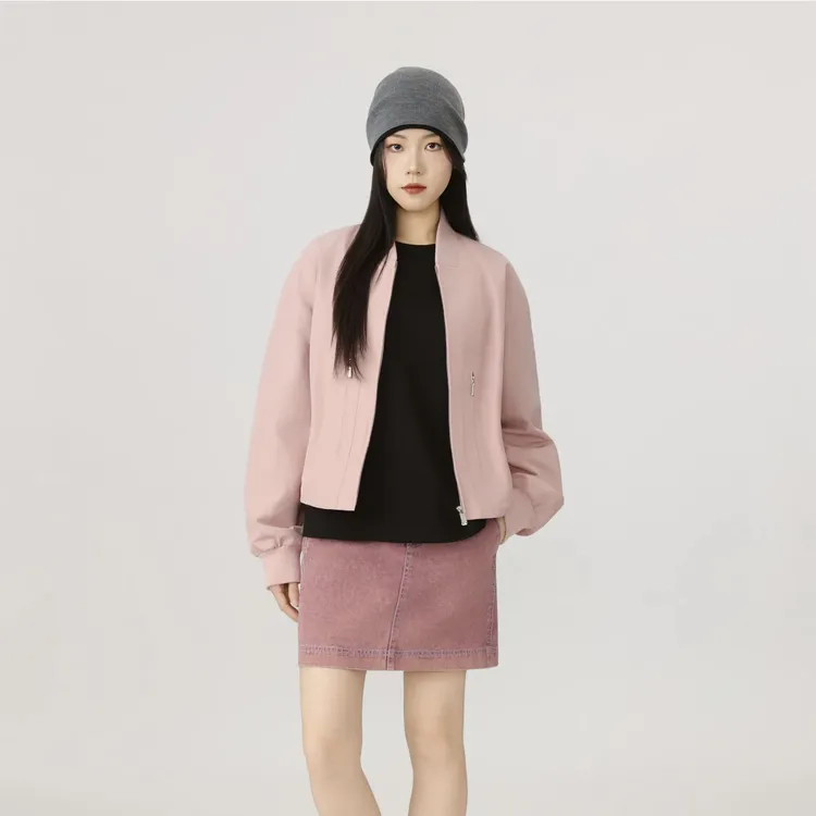 AMASS/阿玛施25秋季新款高级时尚气质短款棒球服外套540024秋冬