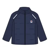 秋冬季新款男童女童长袖休闲洋气防风宽松拉链中大童棉服F标