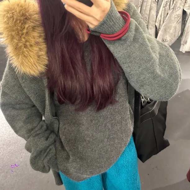 夏媛原创 古早帅姐 针织毛衣外套