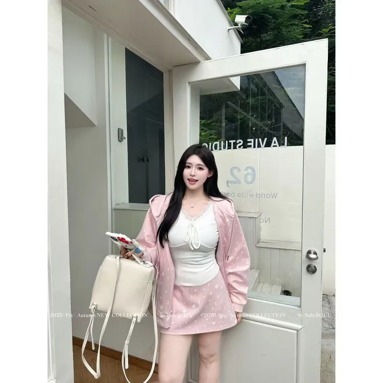 【现货】【奶油玫瑰】温与柔温柔清香碎花长袖外套纯欲小众气质半裙