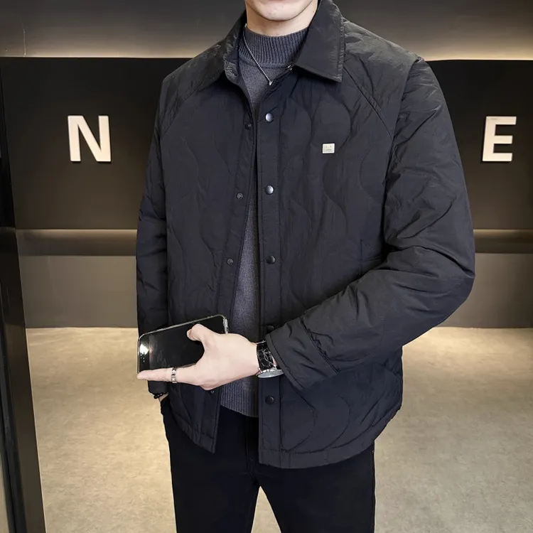 CALTOKROSA轻薄羽绒服男冬季外套2025新款潮牌休闲纯色帅气男外套