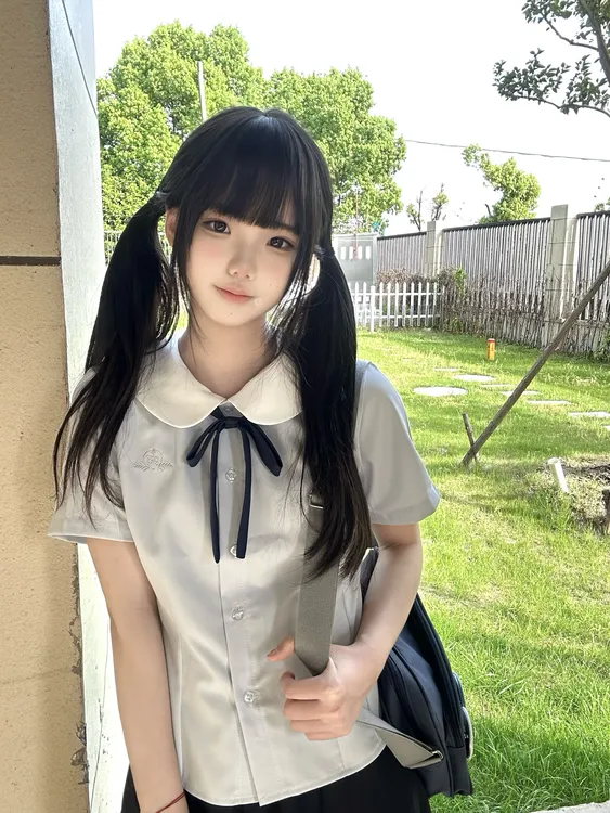 【小野学院】莓喵jk短袖衬衫jk制服套装收腰衬衫蓝粉绿紫色刺绣款夏