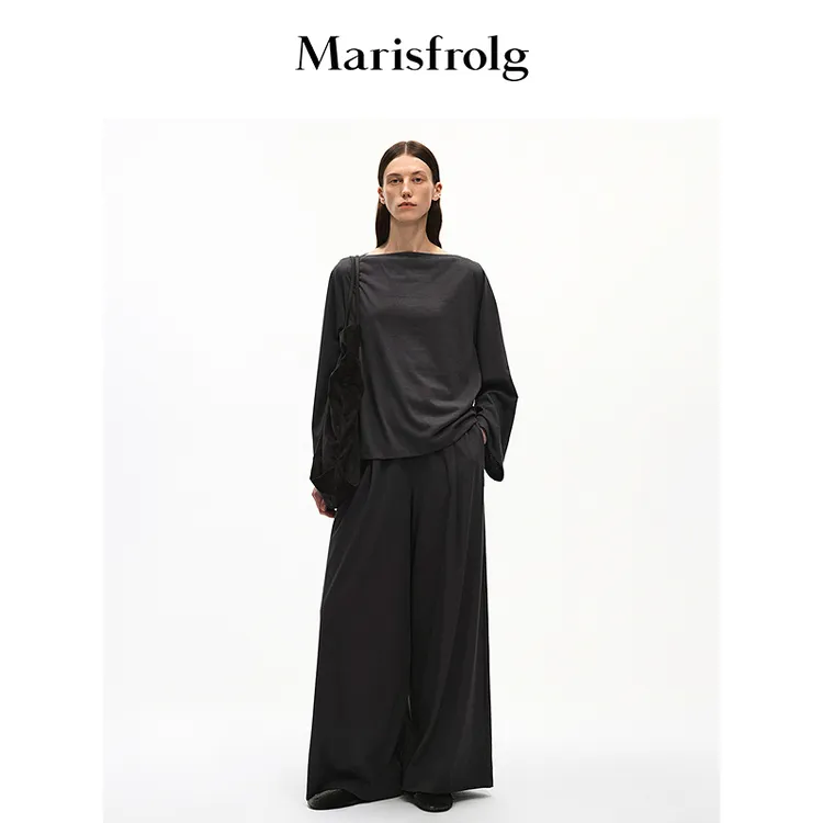Marisfrolg玛丝菲尔26新款针织时尚宽松设计师T恤AAGB31021