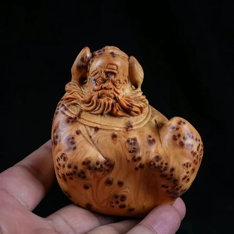 ⑦正宗太行山原木崖柏手把件钟馗弥勒佛达摩寿星精雕雕刻高档摆件