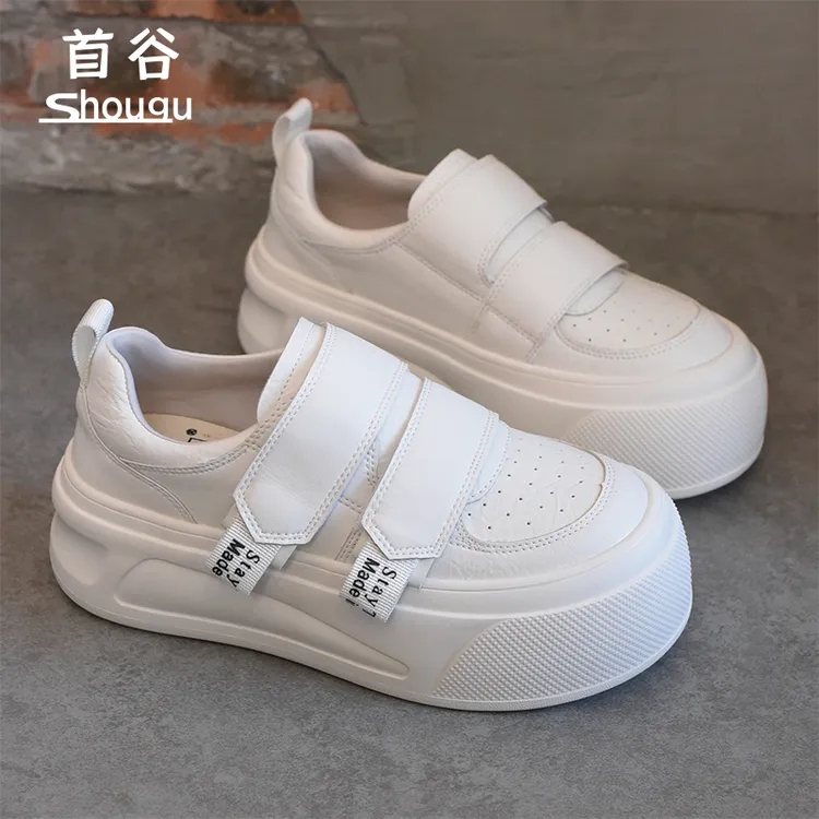 shougu/首谷2026春季新款厚底时尚大头小白鞋女运动百搭休闲板鞋