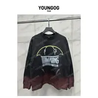 YOG【TW x BBC人生如赛跑系列长袖】400G秋季美式做旧宽松男女同款