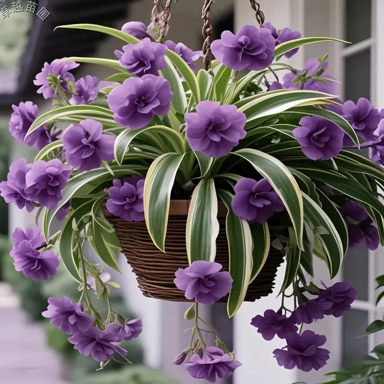 浓香金心金边大花吊兰四季开花花卉盆栽好养绿植