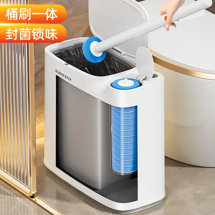 佳帮手卫生间垃圾桶厕所专用垃圾桶家用2026新款一次性马桶刷一体商品图