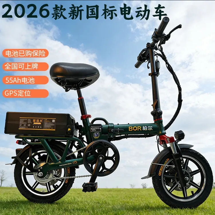 BOR/柏尔S1代驾折叠电动自行车新国标超轻便携小型通勤代步车