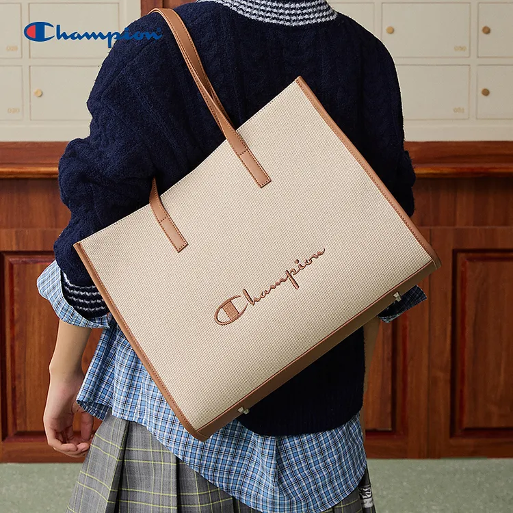Champion托特包2025冬季新款简约时尚百搭单肩包女士通勤休闲包潮