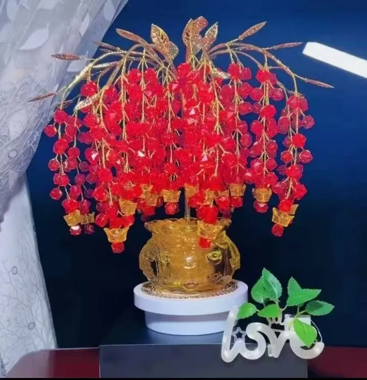 水晶摇钱树 （菱形珠款） DIY材料包
