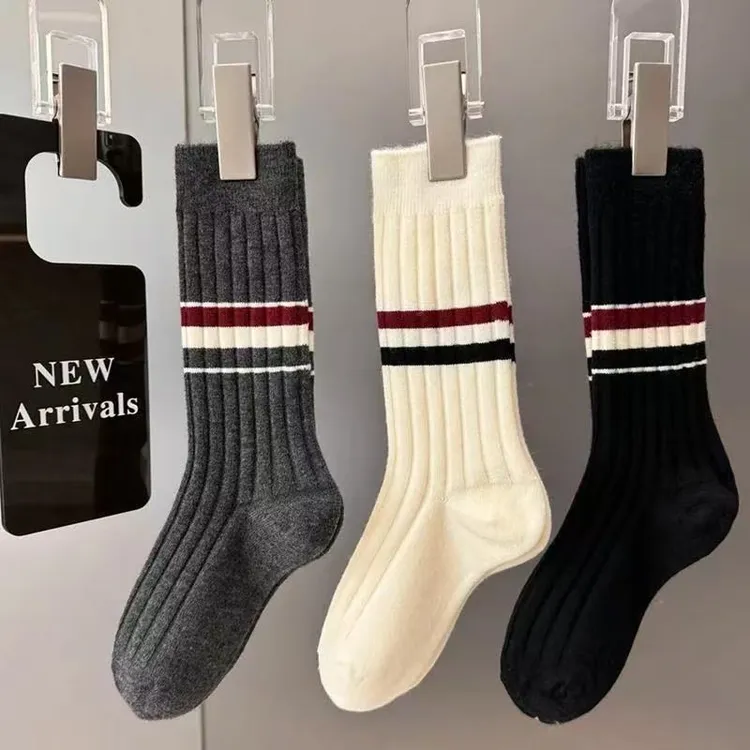 3双装秋冬推荐冬季保暖设计款tb搭鲨裤百搭高级中长筒堆堆袜