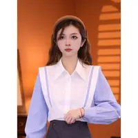 乐乐【晴天日记】港味复古时尚气质设计感长袖上衣02801