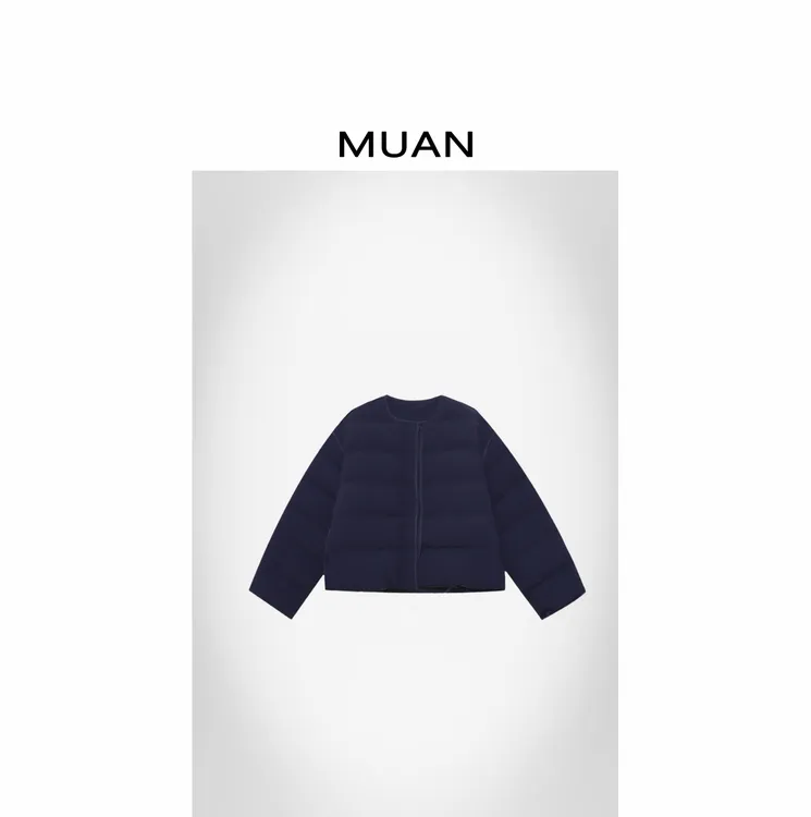 木岸MUAN：《拿破仑羽绒服》定制高级无领90白鸭羽绒服外套D-JD-9052