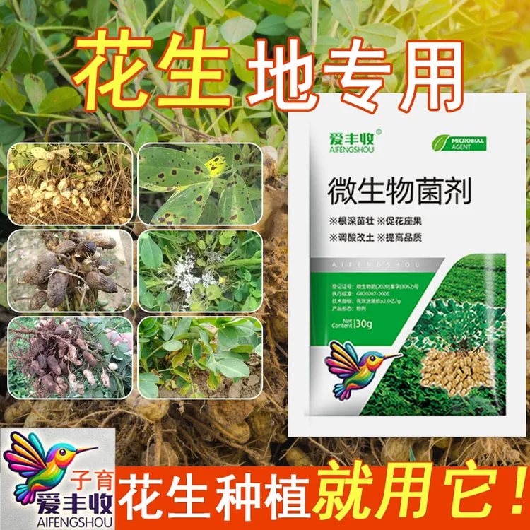 爱丰收花生地专用微生物肥料花生类专用增产增收花生微生物肥料商品图