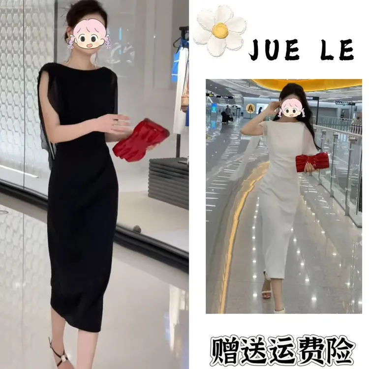 2025秋季新款时尚显瘦气质女士网红洋气连衣裙百搭款L11001