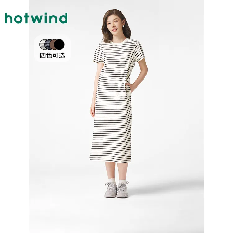 热风2025年春季新款女士针织连衣裙F19W25100