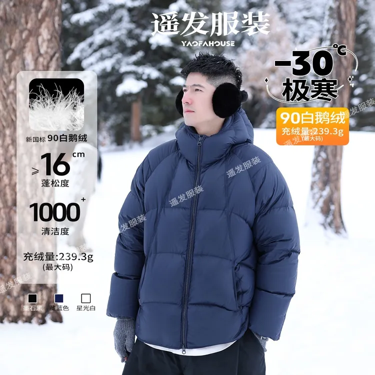 遥发服装【"鹅绒灭霸”泡芙鹅绒服"】冬季防风保暖百搭连帽外套8519